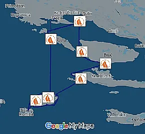 7 days sailing route SOUTH